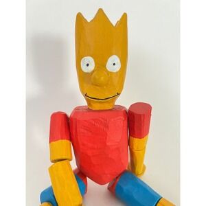 Bart Simpson // The Simpsons // Hand-carved‎ Wooden Figure